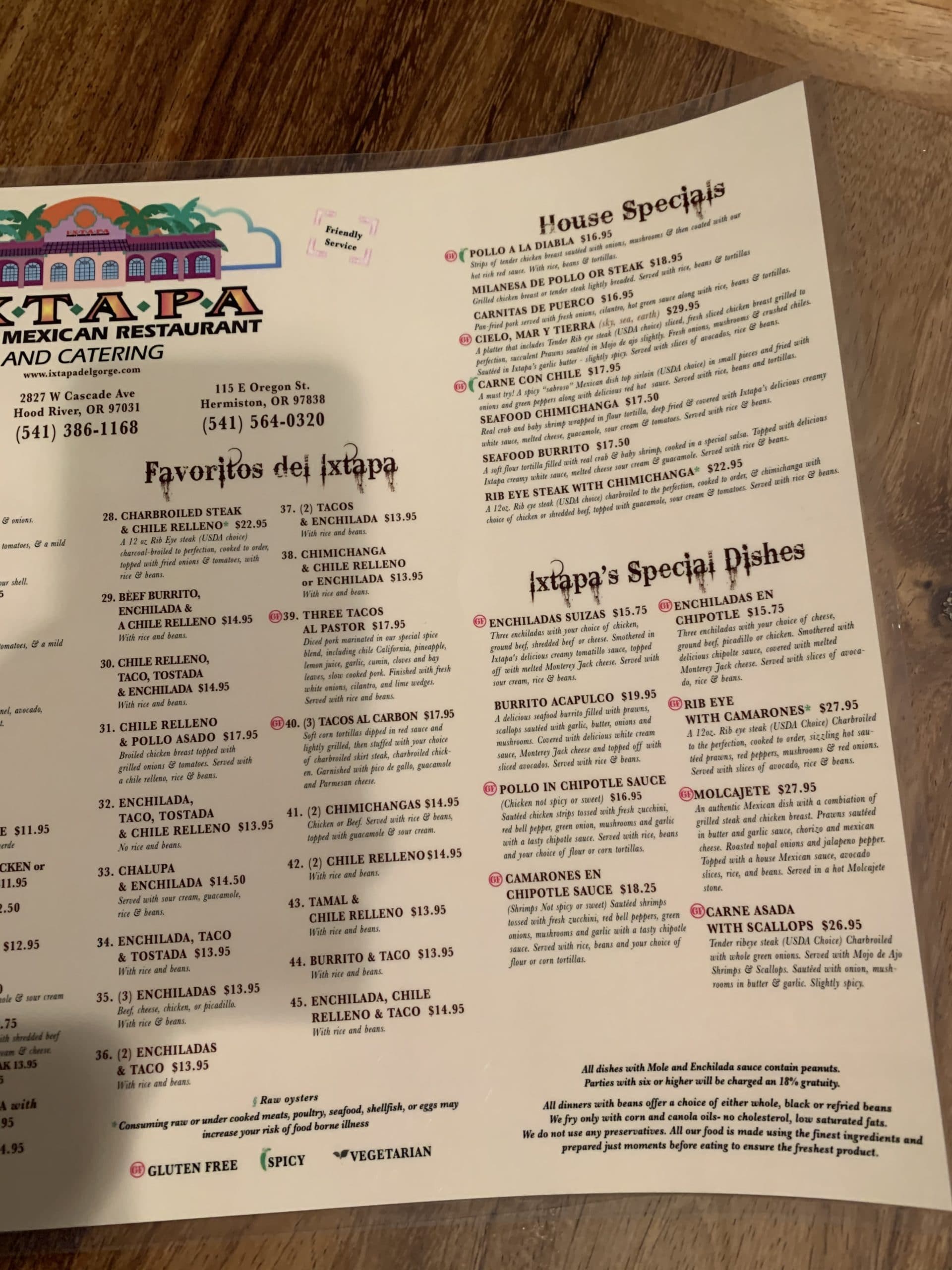 Places to Eat Hood River Ixtapa Mexican Restaurant Sept 8, 2020