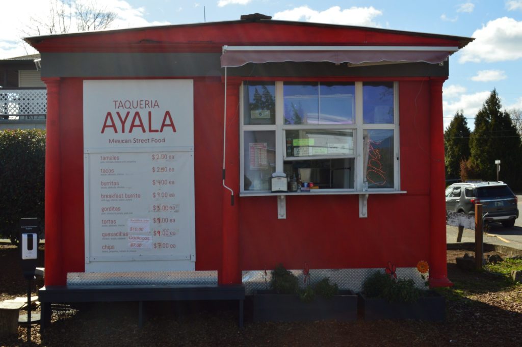Taqueria Ayala Hood River Front View: March 15, 2021